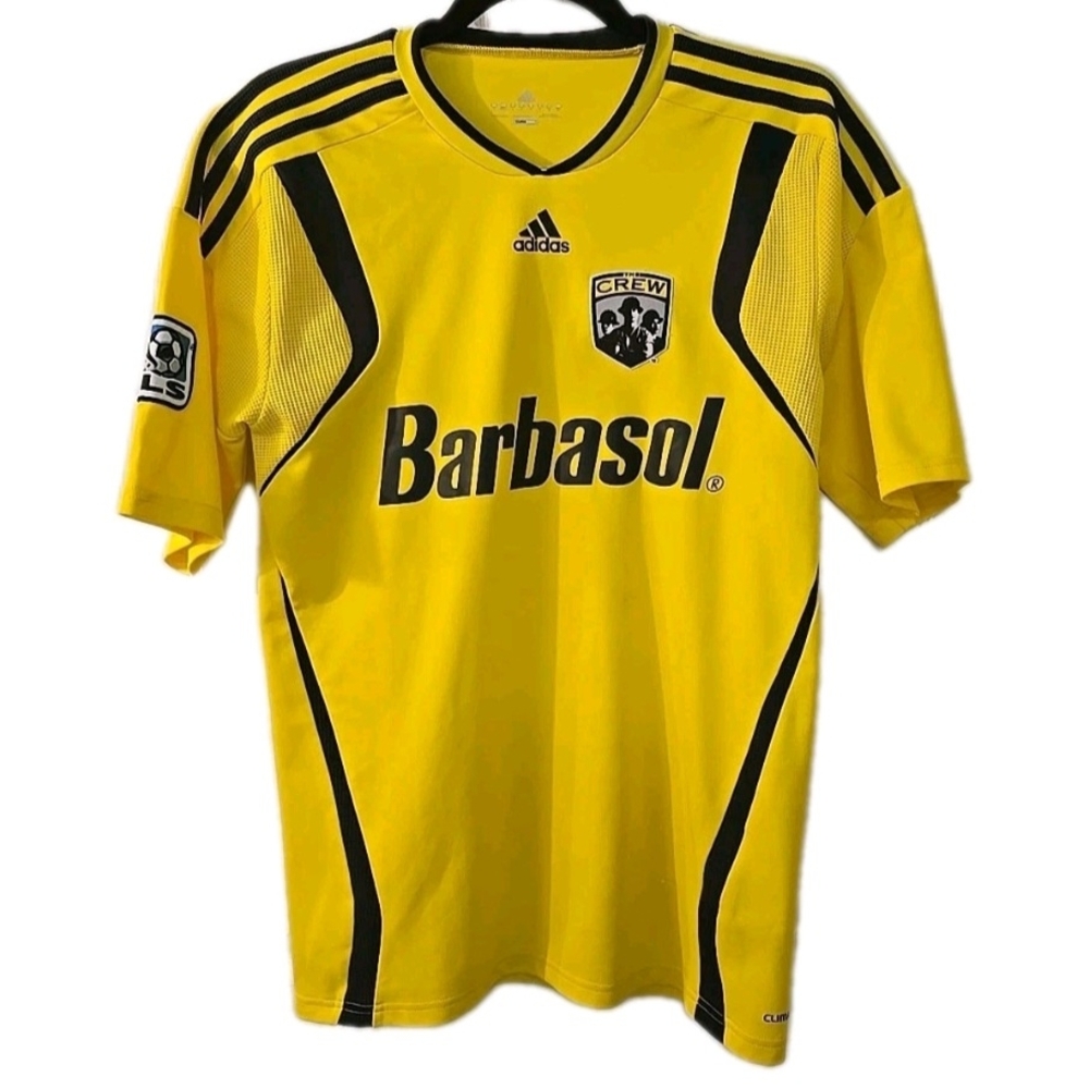Columbus Crew MLS Adidas‎ #42 Yellow Black  Soccer Jersey Size Small Climacool